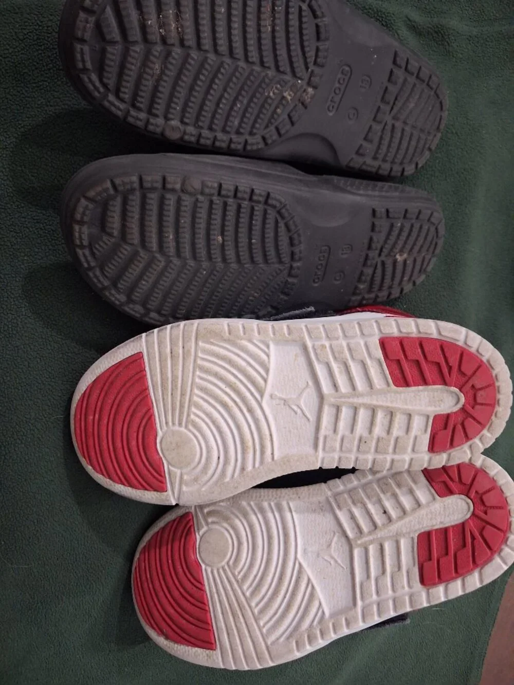 Boys Nike shoes & croc sandals